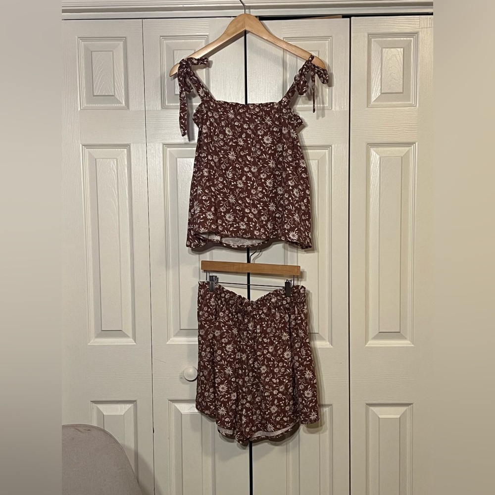 Rylee and Cru matching tank and shorts set, size L